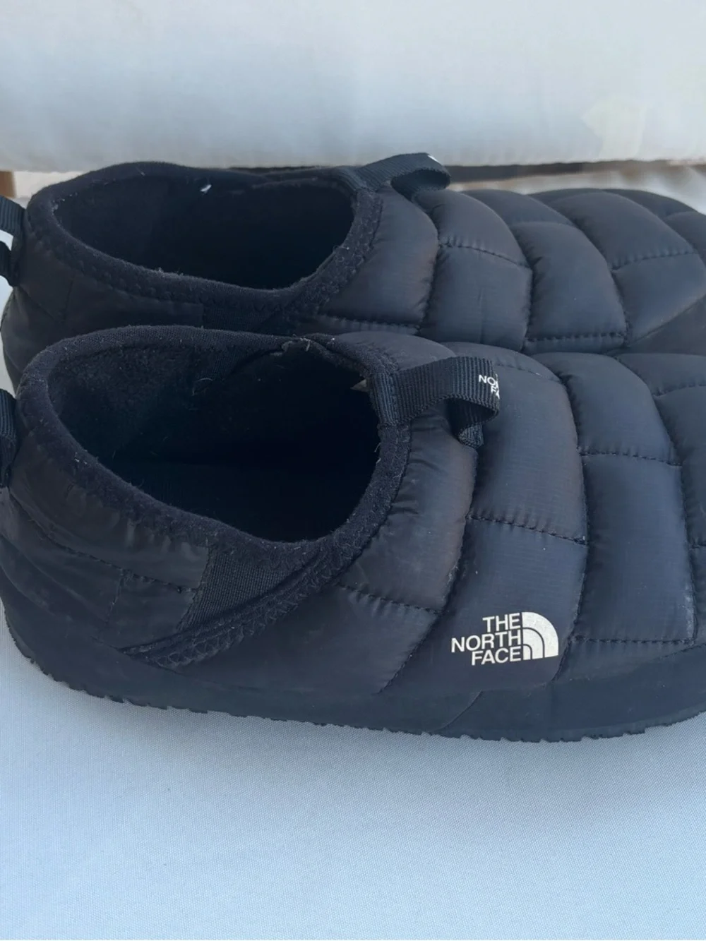 The North Face Kids Black Quilted Slip-On Slippers